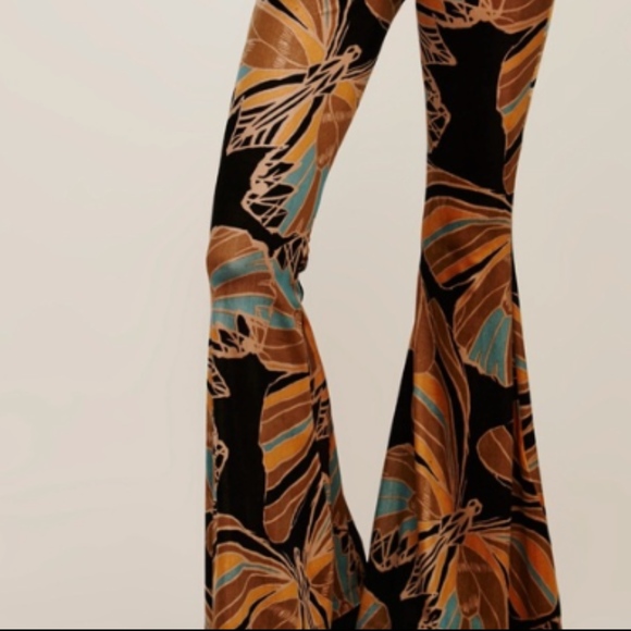 Free People Pants - Free People Float Away Velvet Flare pants, M
